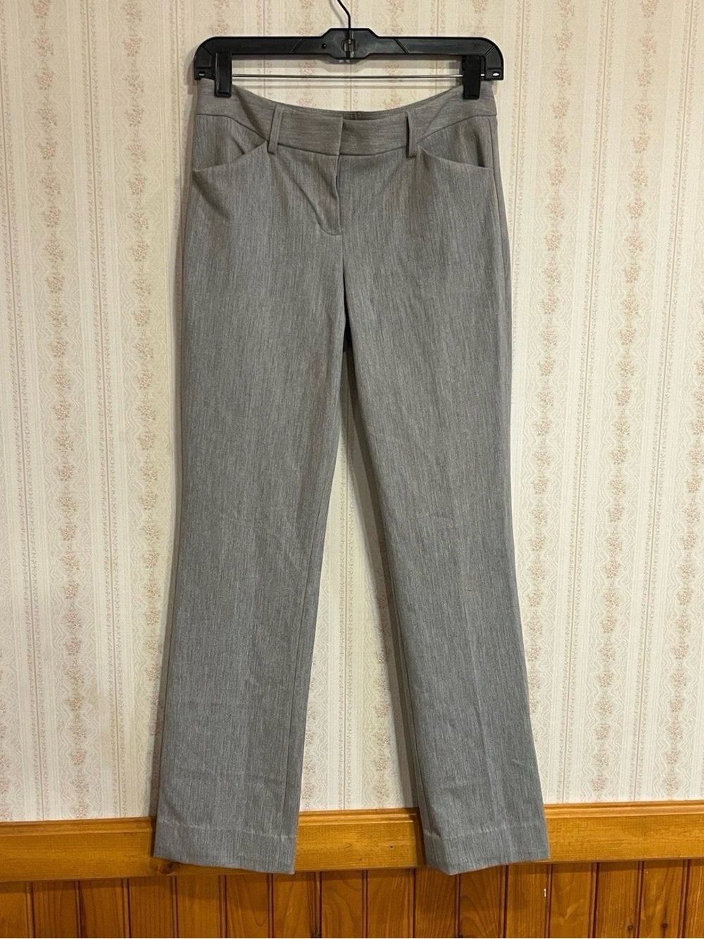 Women’s Classic Straight-Leg Gray Dress Pants